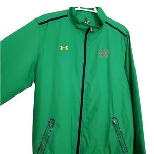 UNDER ARMOUR Men's Notre Dame Green Full Zip Jacket NEW